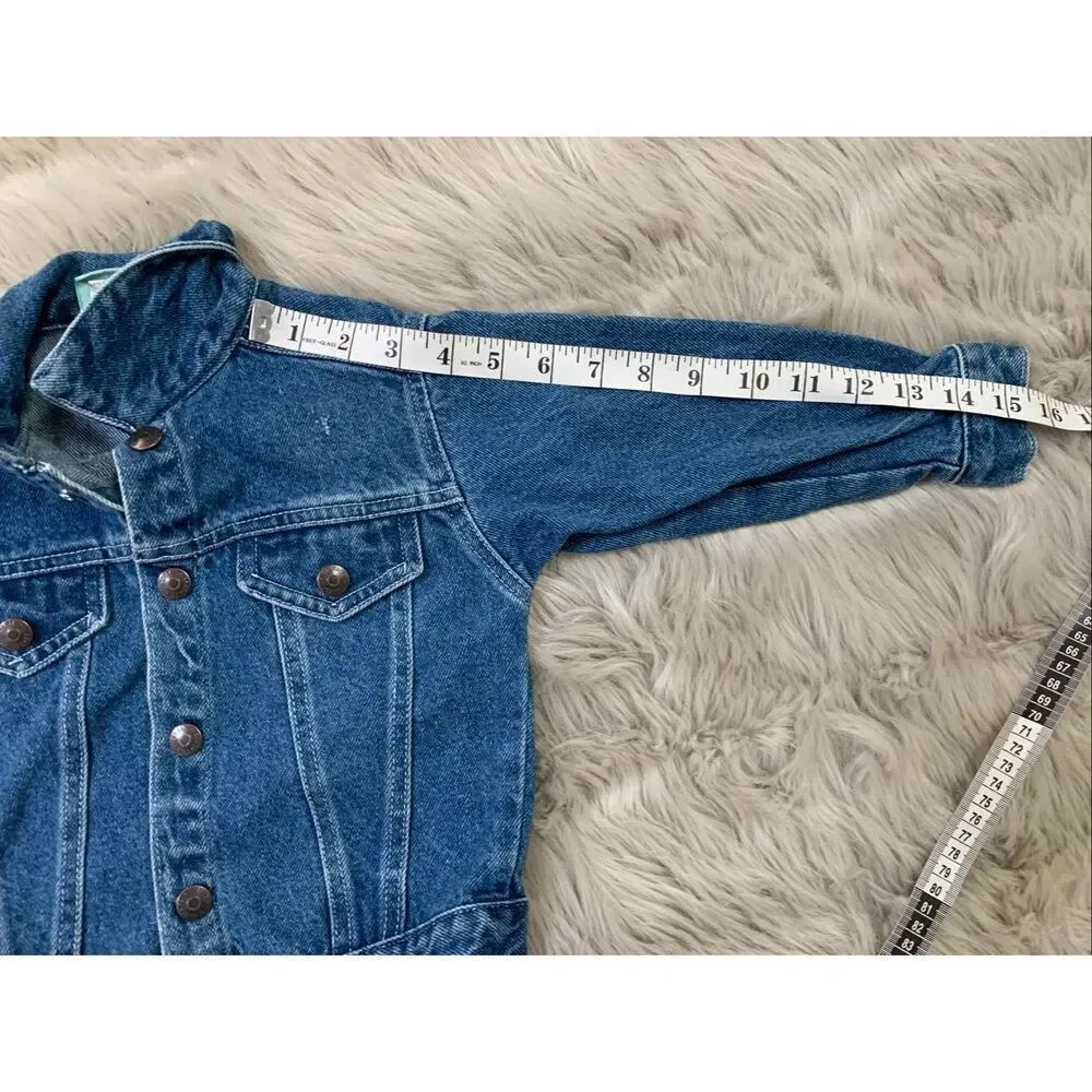 Vintage Santa Fe Jean Co Kids Jean Cotton Jacket Size 3